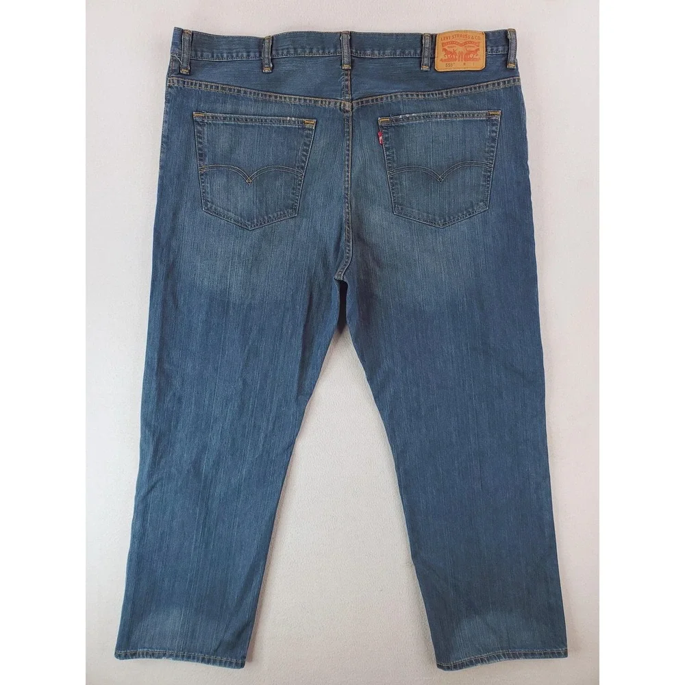 Levis 559 Jeans Mens 44x30 Blue Straight Leg Relaxed Fit Denim Medium Wash Pants